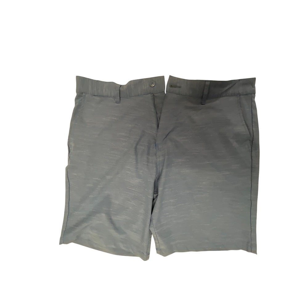 Burnside Mens Performance Golf Shorts Blue Heathered Space Dye Size 40 Active